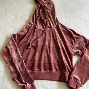 Alo Yoga Pink Velvet Hoodie. Size XS.